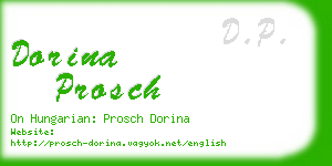 dorina prosch business card